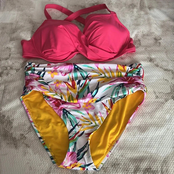 Bleu Rod Beattie Underwired Bikini Top Size 40D High Waist Bottom Size 12 - Picture 6 of 9